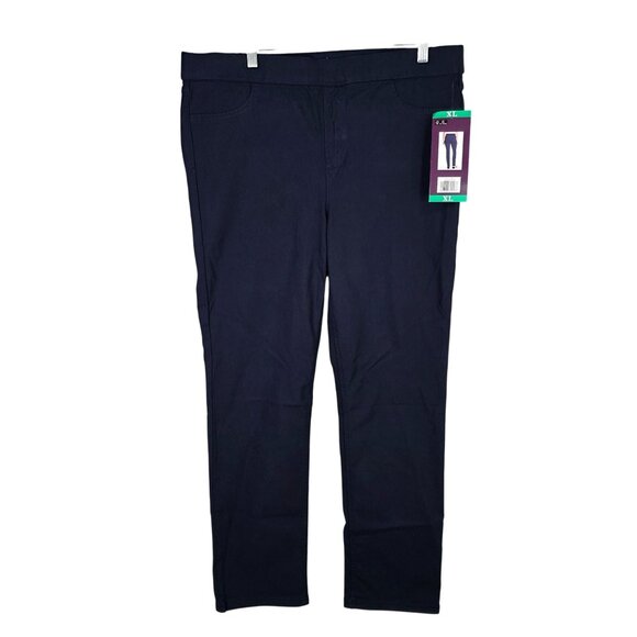 Womens Gloria Vanderbilt Zoey Pull-On Pants Slim Straight Leg Viscose Blend XL - Picture 1 of 11